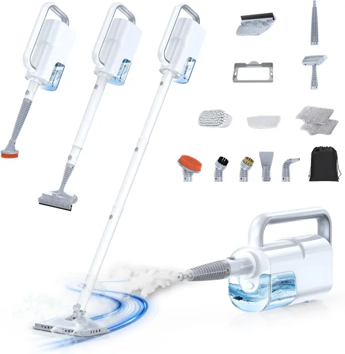10-in-1 Handheld Steam Mop & Detachable Steamer — 350ml Tank