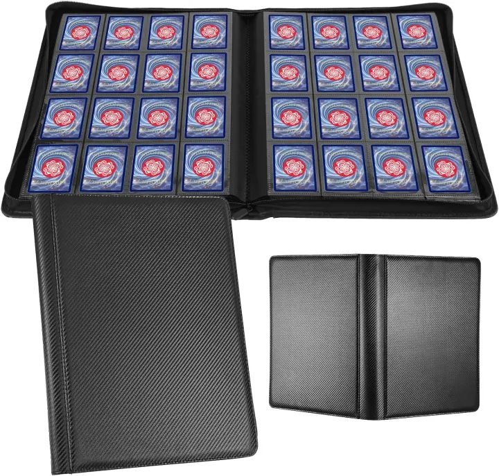 16-Pocket Trading Card Binder — 1024-Card PU Album, Ringless Side-Loading