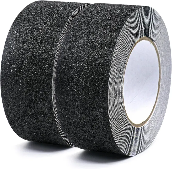 2-Pack Black Anti-Slip Traction Tape — 2 in x 10 m Grip Strips