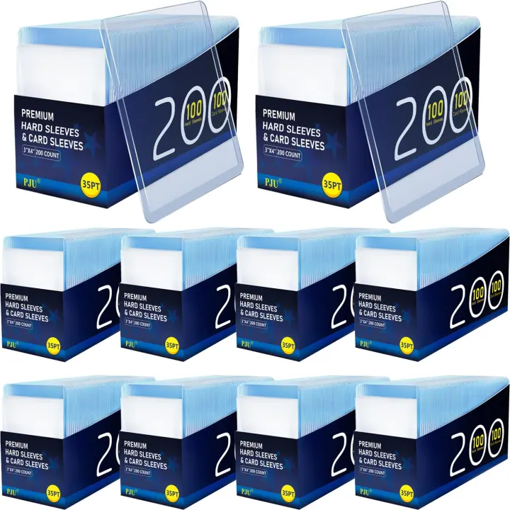 2000 Trading Card Sleeves — 1000 Rigid Toploaders & 1000 Soft Sleeves