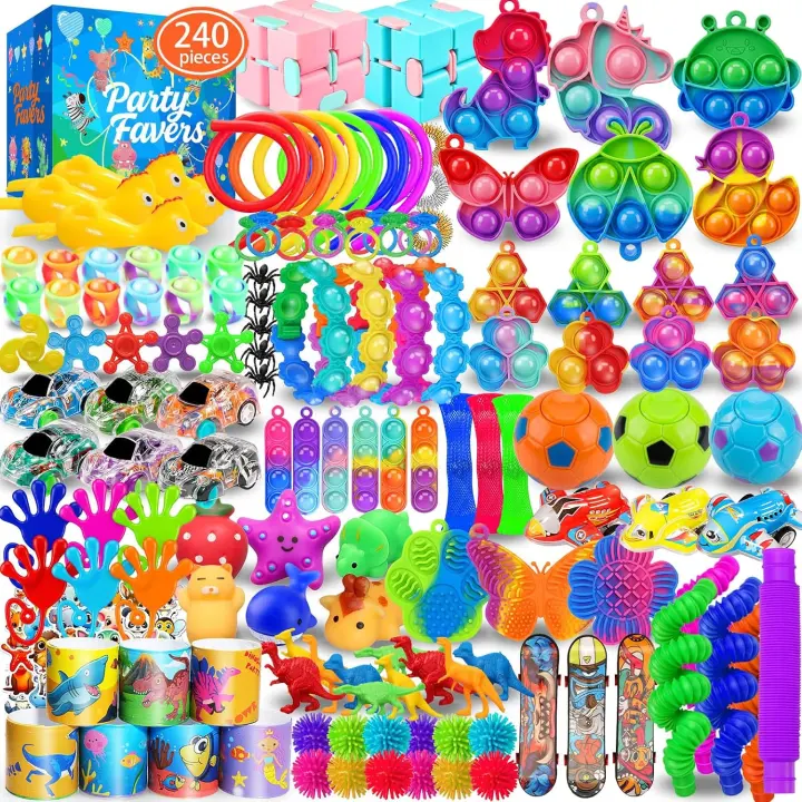 240-Piece Bulk Party Favors & Fidget Toy Pack — Kids Prizes