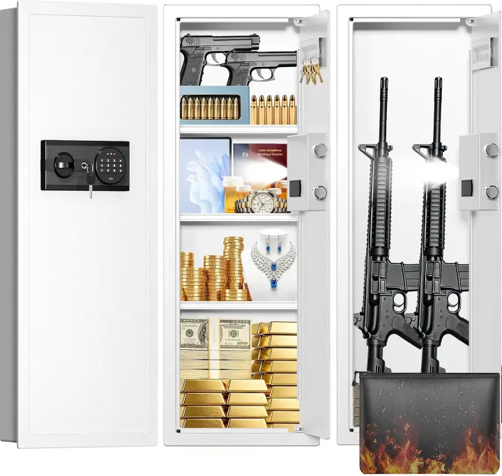 33.46" Tall In‑Wall Fireproof Safe — Heavy‑Duty Recessed Wall Safe