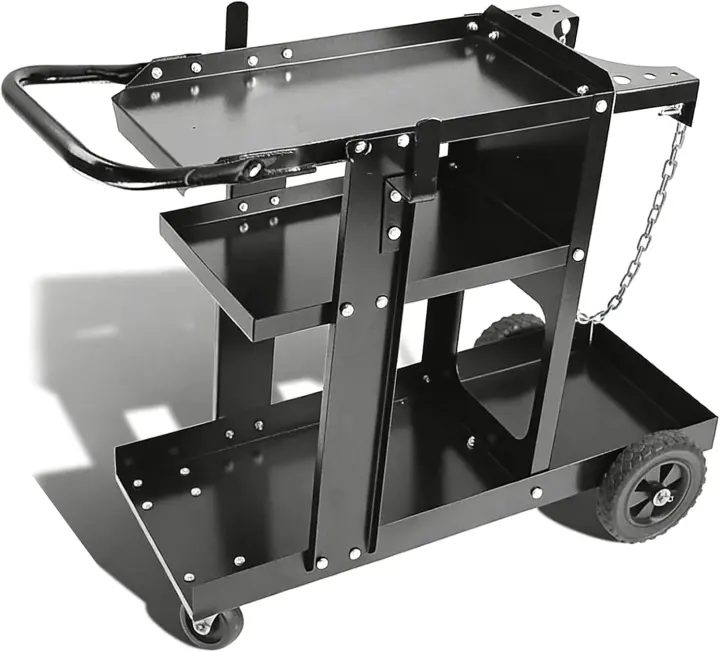 400 lb Capacity Welding Cart with Gas Cylinder Storage