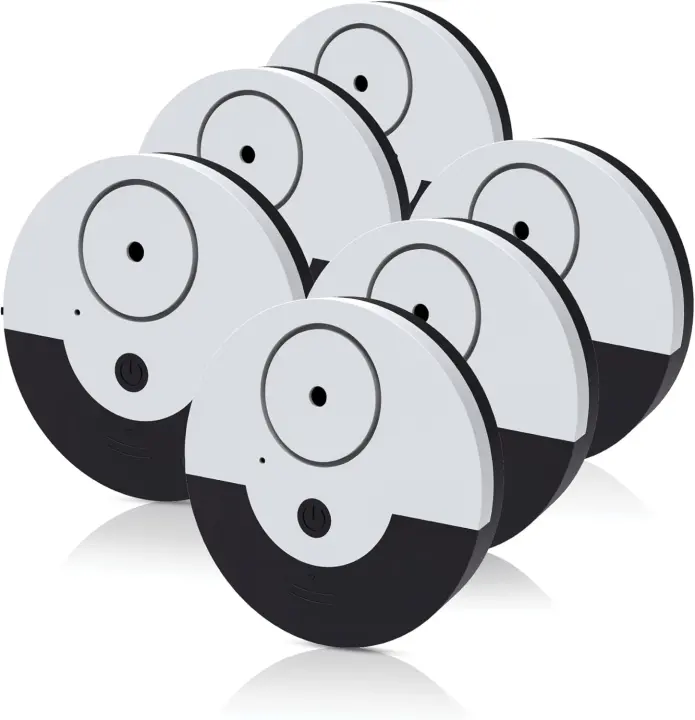 6-Pack Window Glass Break Alarms — Vibration Sensor, 130 dB, Long Life