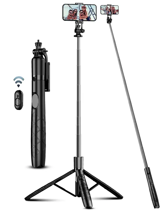 71" Extendable Phone Tripod & Selfie Stick — All-in-One Mobile Stand