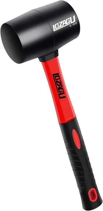 8oz Rubber Mallet with Fiberglass Handle — Soft-Strike Hammer