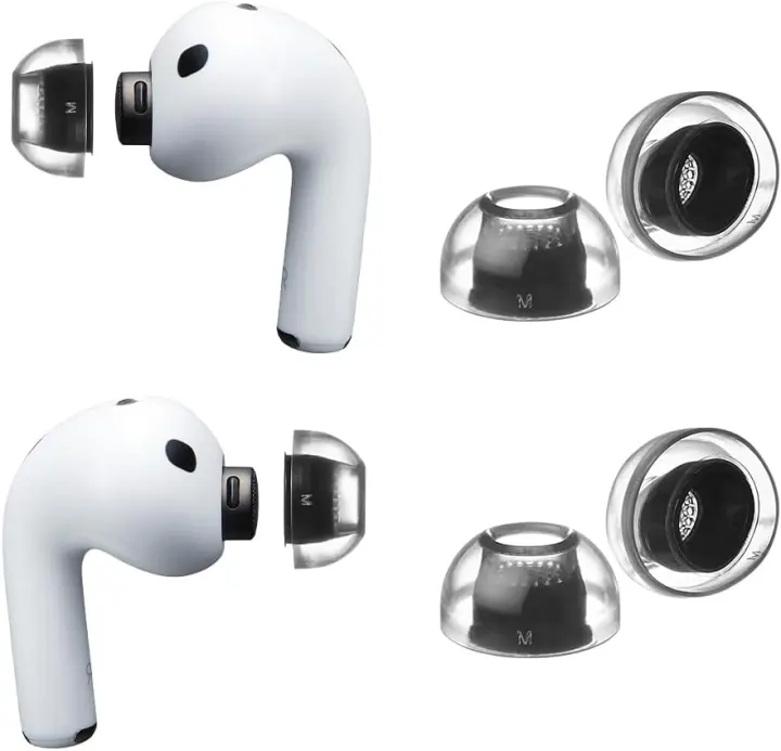 AZLA Crystal Replacement Ear Tips for AirPods Pro 3 — Secure Silicone