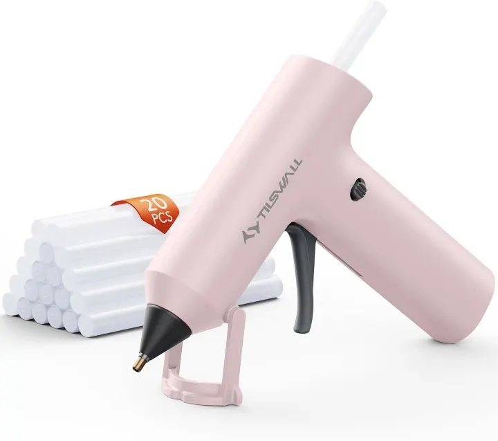 Cordless Hot Glue Gun W106s — Rechargeable Mini Glue Gun with Sticks