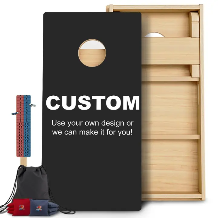 Custom Pro Cornhole Boards — 3/4 inch Baltic Birch, No-Bounce Regulation Set