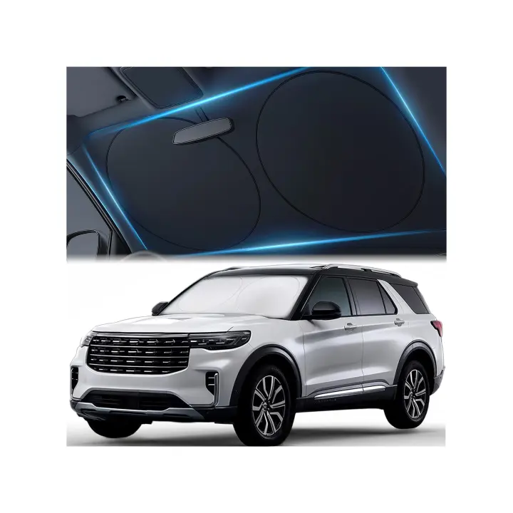 Dual-Layer Car Windshield Sunshade — Foldable Heat & UV Blocker