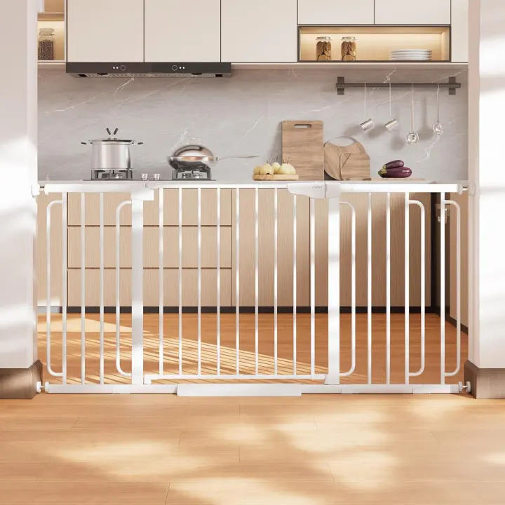 Extra-Wide Baby & Pet Gate — Adjustable 36.6–64 in, 30.5 in High