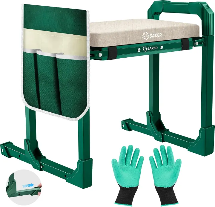 Foldable Garden Kneeler & Seat with Extendable Legs — Heavy‑Duty Support