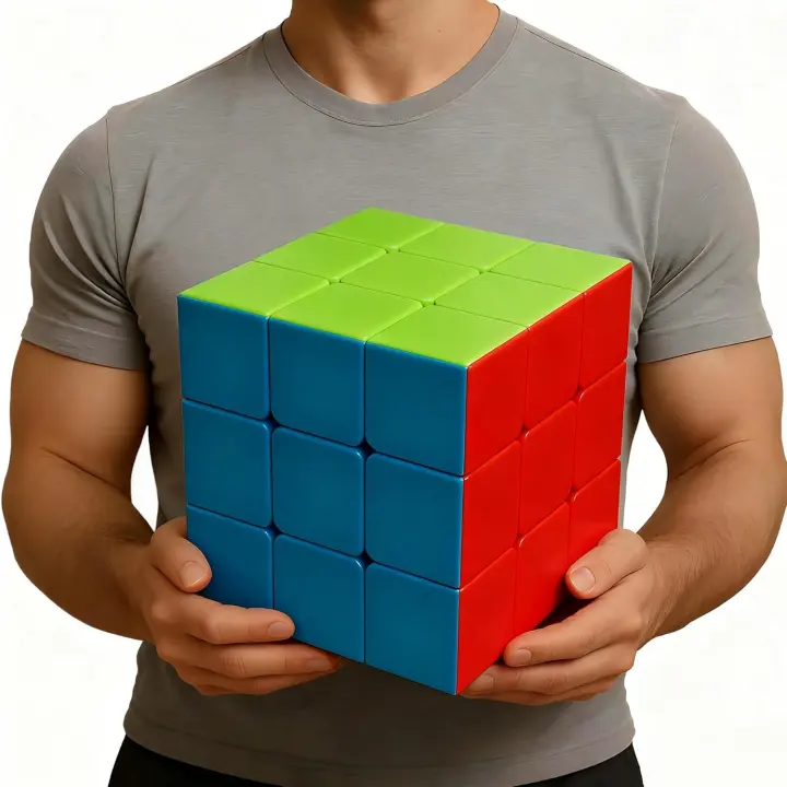 Giant 3x3 Magic Cube — 18cm Oversized Stickerless Puzzle