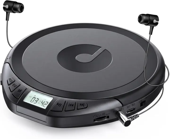 Gueray Portable CD Player — Compact Anti-Skip CD Player