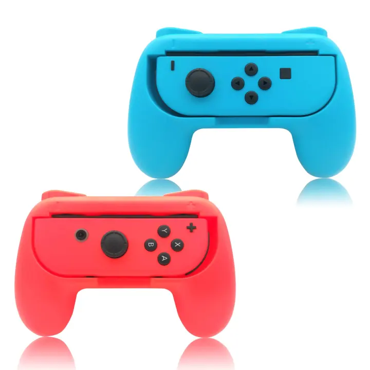 Joy‑Con Comfort Grips for Nintendo Switch — Blue & Red (2‑Pack)