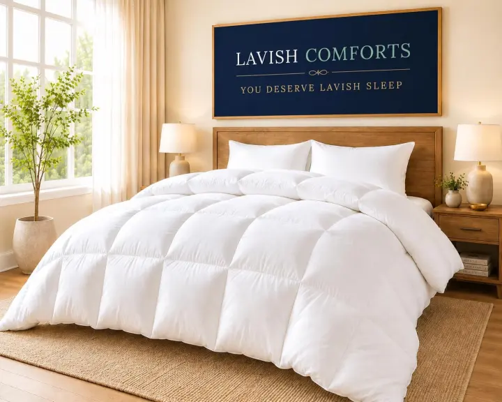 King-Size Down-Alternative Comforter — Plush All-Season Duvet Insert