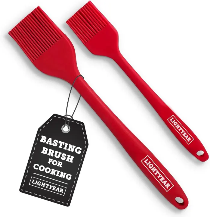 Lightyear Silicone Basting & Pastry Brush Set for Grilling and Baking