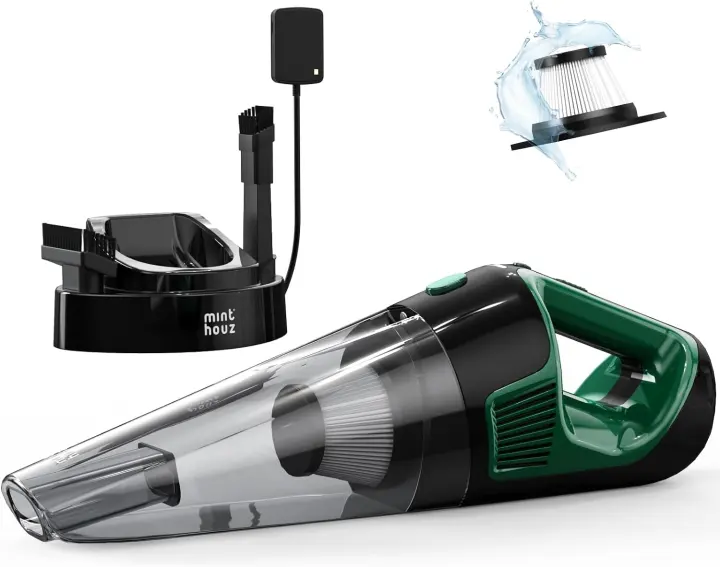 Minthouz Cordless Handheld Vacuum Cleaner — 9700Pa Suction, Charging Dock