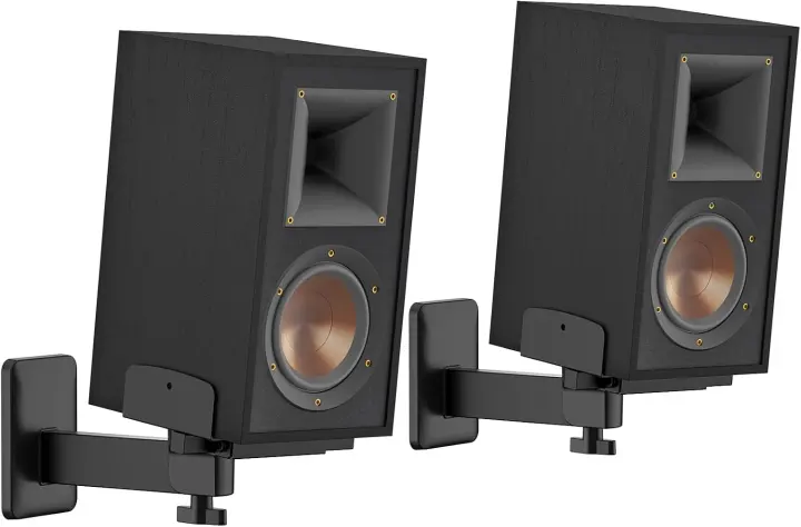 Pair of Adjustable Wall Speaker Mounts for Klipsch Bookshelf Speakers