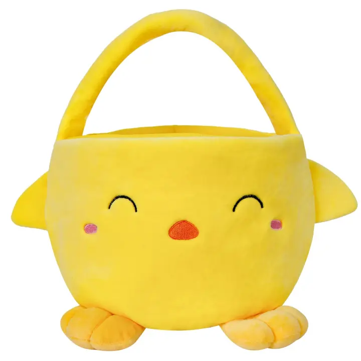 Plush Chick Easter Baskets for Kids — Cute Egg Hunt Buckets