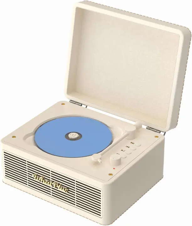 Portable Retro CD Player with Bluetooth and Built-In Speakers