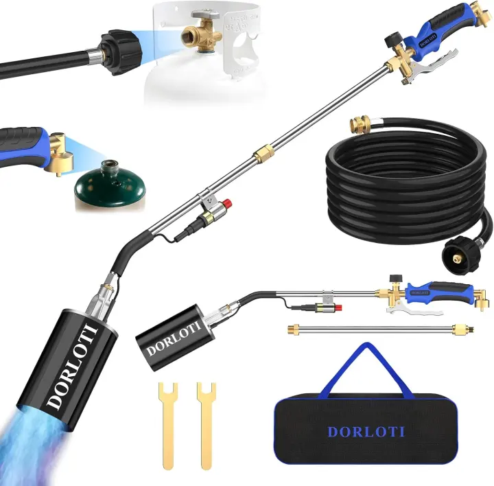 Propane Torch Weed Burner Kit — High‑Output Flame Torch with 12.5ft Hose