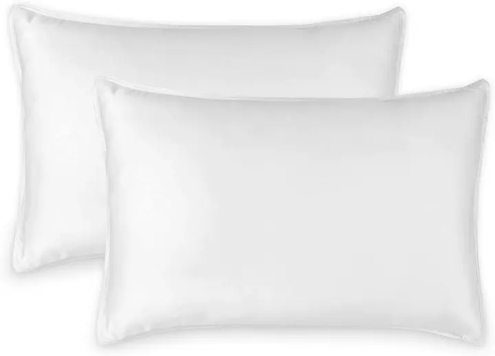 Queen Bamboo Pillowcases — 100% Organic Viscose, Cooling, Double‑Stitched (Set of 2)