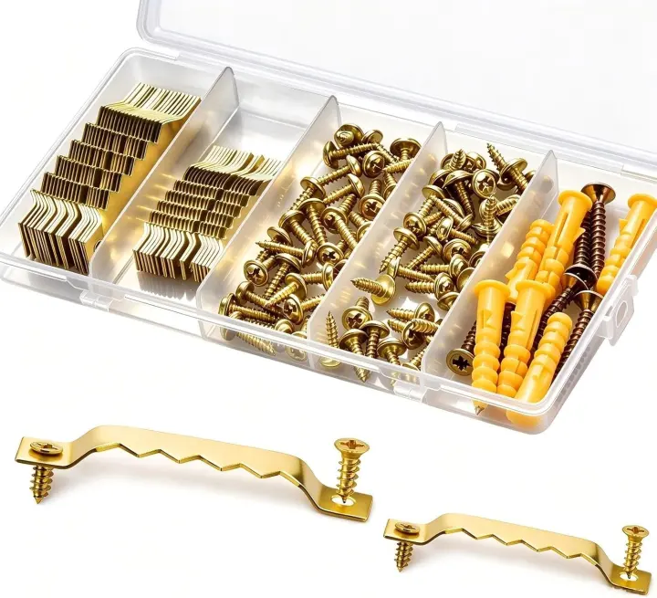 Sawtooth Picture Hanger Kit — 48-Piece Small & Heavy-Duty Set