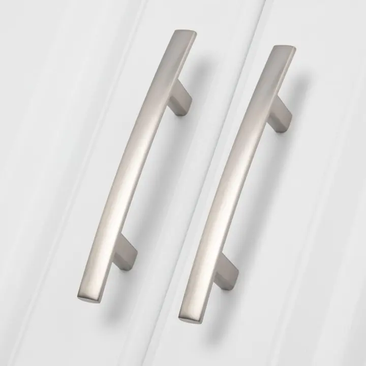 Set of 20 Brushed Nickel Cabinet Pulls — 3" CC Zinc-Alloy Handles