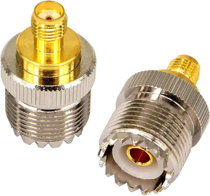 SMA Female to SO-239 (UHF) Adapter — Coax Connector for Handheld Radios