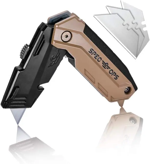 Spec Ops Folding Retractable Utility Knife — Compact Jobsite Cutter