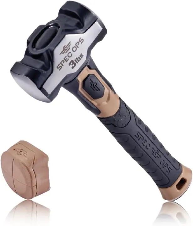 Spec Ops Tools 3 lb Drilling/Crack Hammer — Shock-Absorbing Demolition Sledge