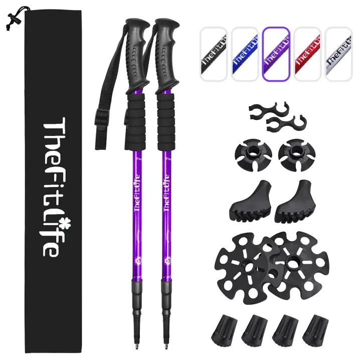Telescoping Trekking Poles — Lightweight Anti-Shock Hiking Sticks