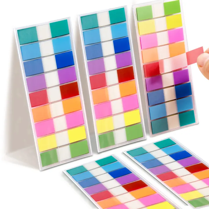 Transparent Writable Sticky Tabs — 900 Repositionable Page Markers