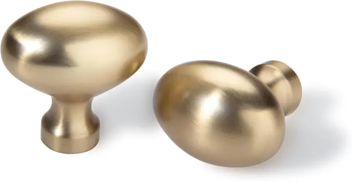 TUNNY 10-Pack Oval Single-Hole Cabinet Knobs — Champagne Bronze