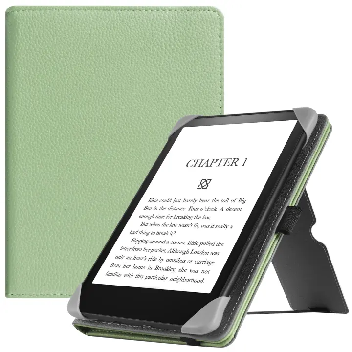 Universal 6" eReader Folio Cover with Hand Strap and Stand