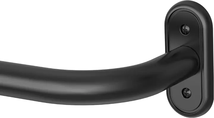 Wolistsa 1" Wrap-Around Adjustable Curtain Rod — 36–120 in, Black