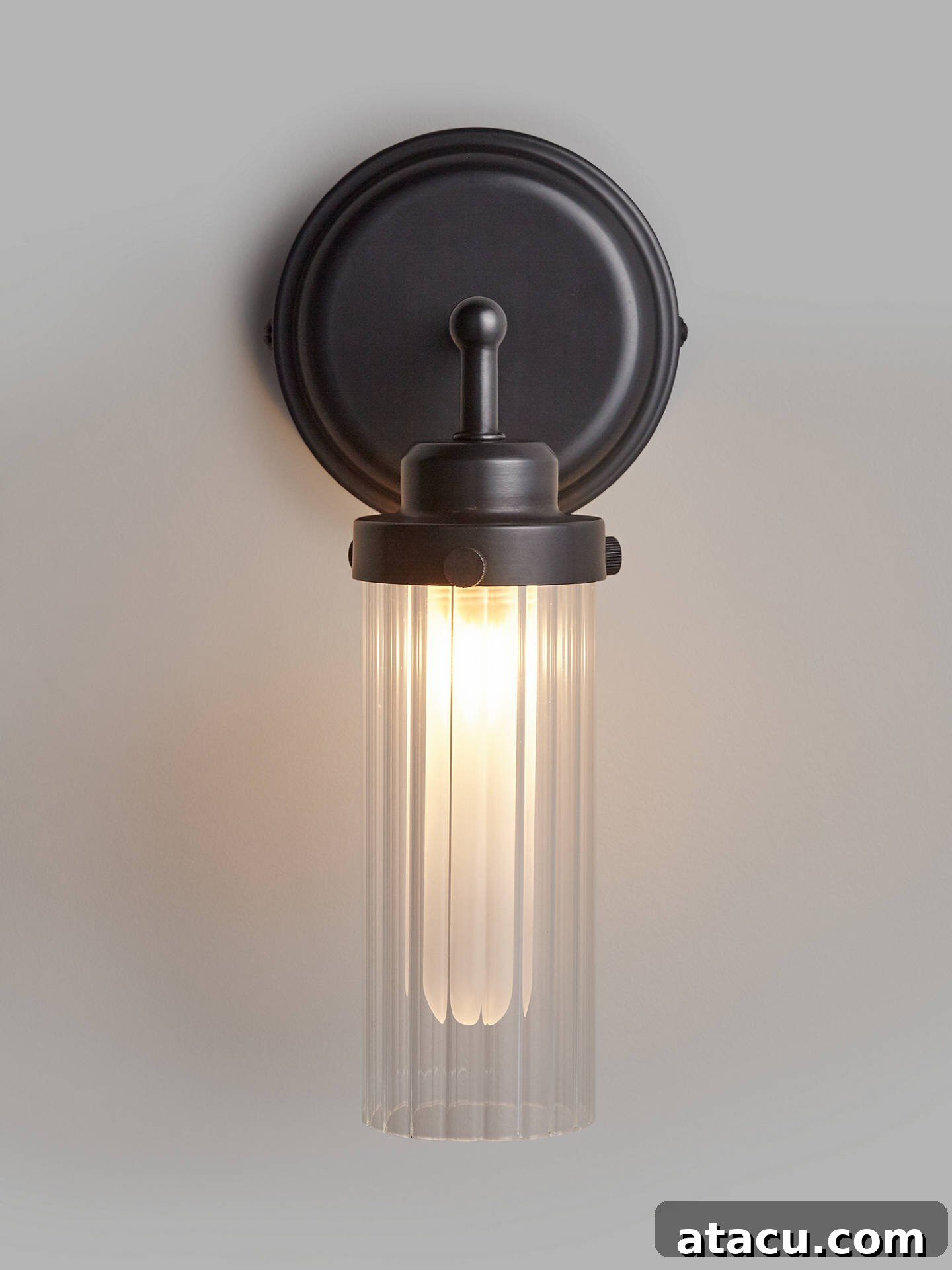 10 Brilliant Bathroom Wall Lighting Designs 2 John Lewis Ribbed Glass Bathroom Wall Light for industrial style bathrooms