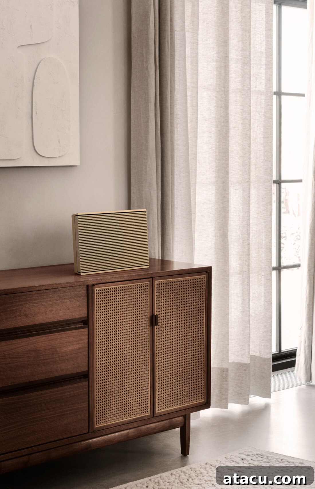 Beosound Level by Bang and Olufsen 6 Beosound Level showcasing its slim profile and handle