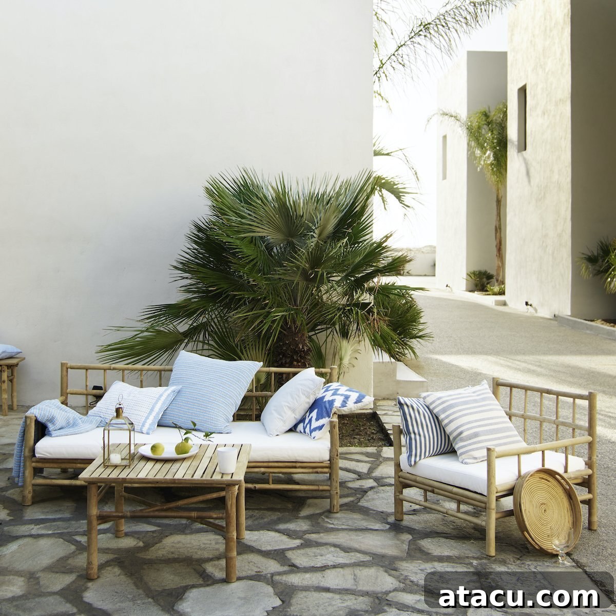 Bamboo Lounge Sofa by Tine K - a handmade, eco-friendly, water-resistant lounge sofa.