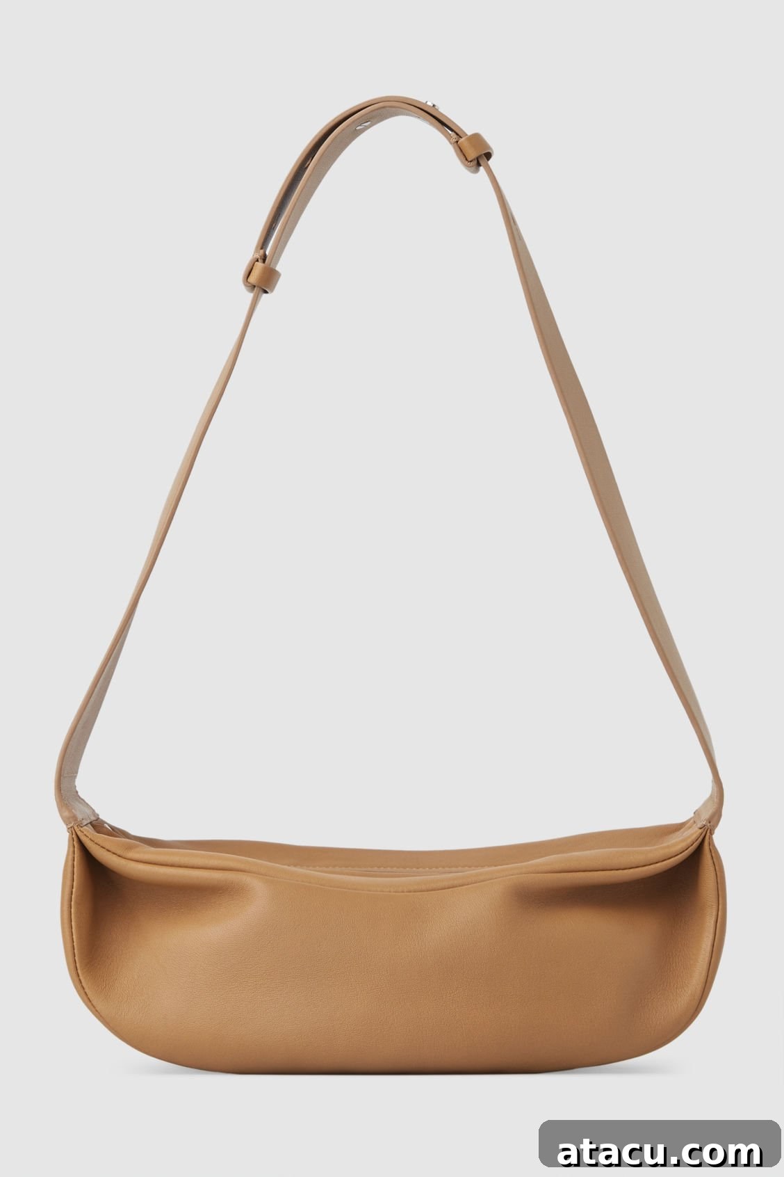 A versatile and stylish tan leather crossbody bag, ideal for hands-free convenience and everyday wear.