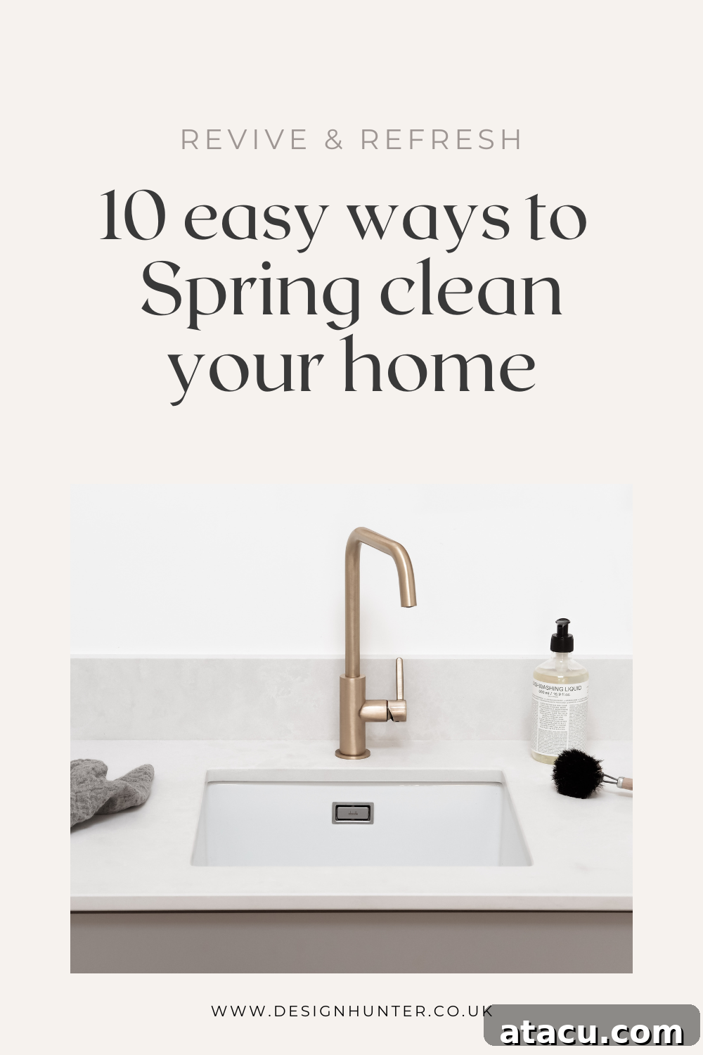 10 easy ways to Spring clean your home - Pinterest Pin