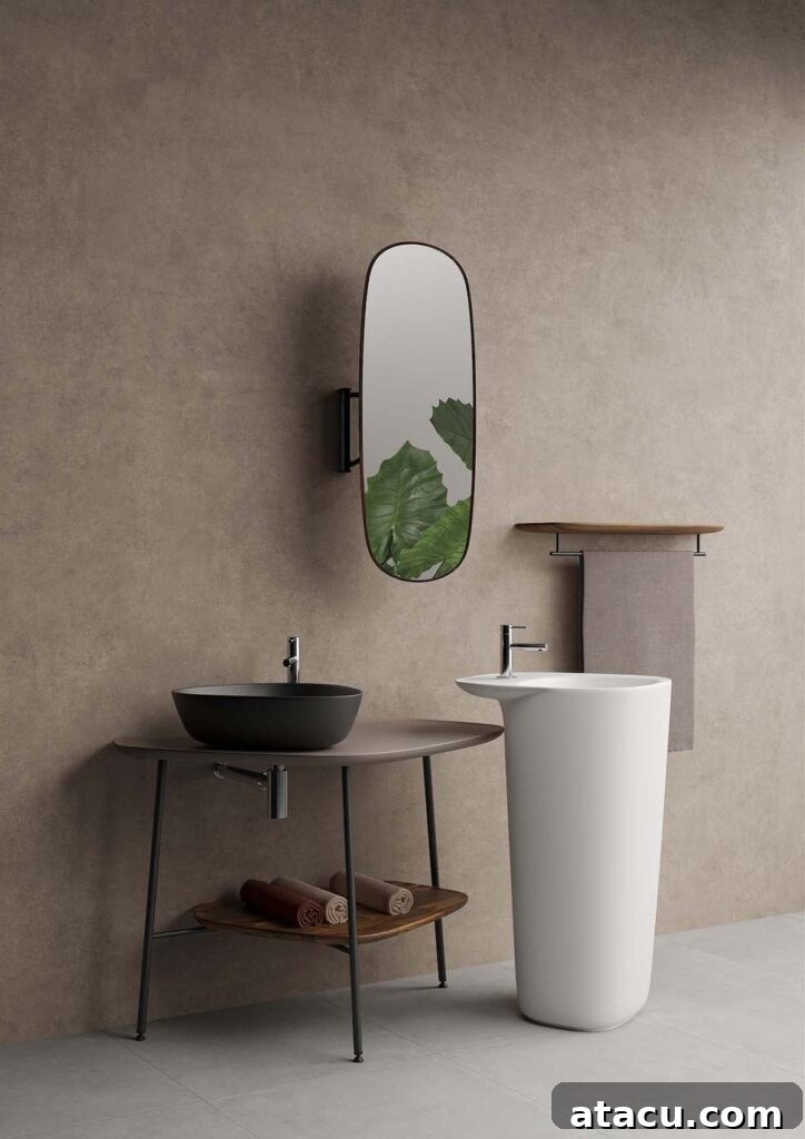 A stunning coloured bathroom suite featuring a coordinating basin and bath, creating a harmonious and vibrant look.