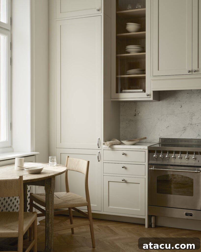 Beige Shaker style kitchen