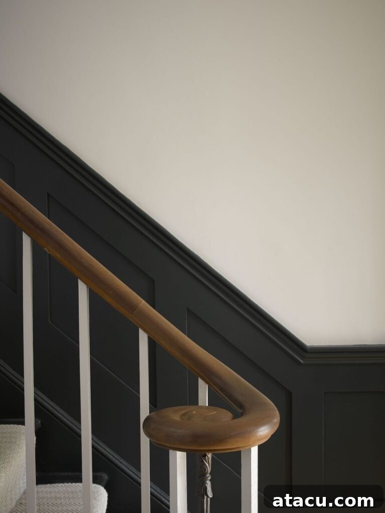 An elegant panelled hallway