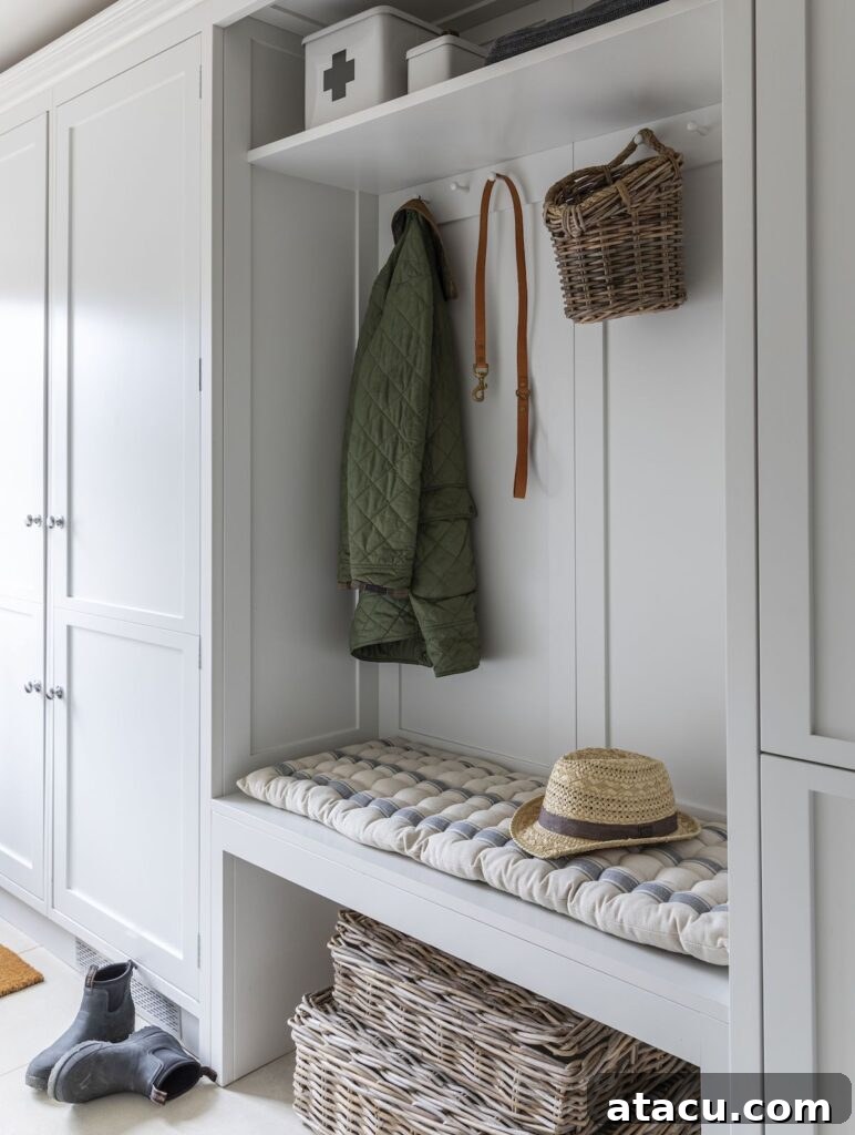 A modern country style boot room.