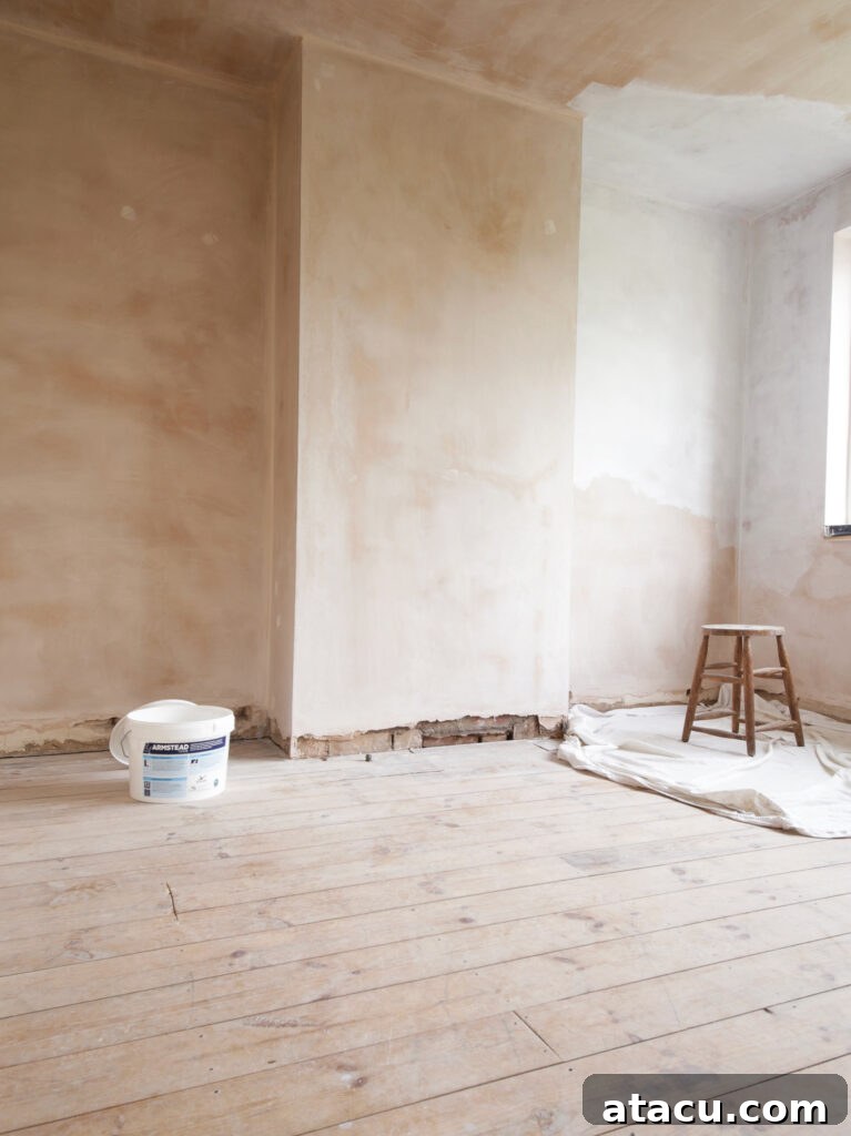 1930s house renovation replastering