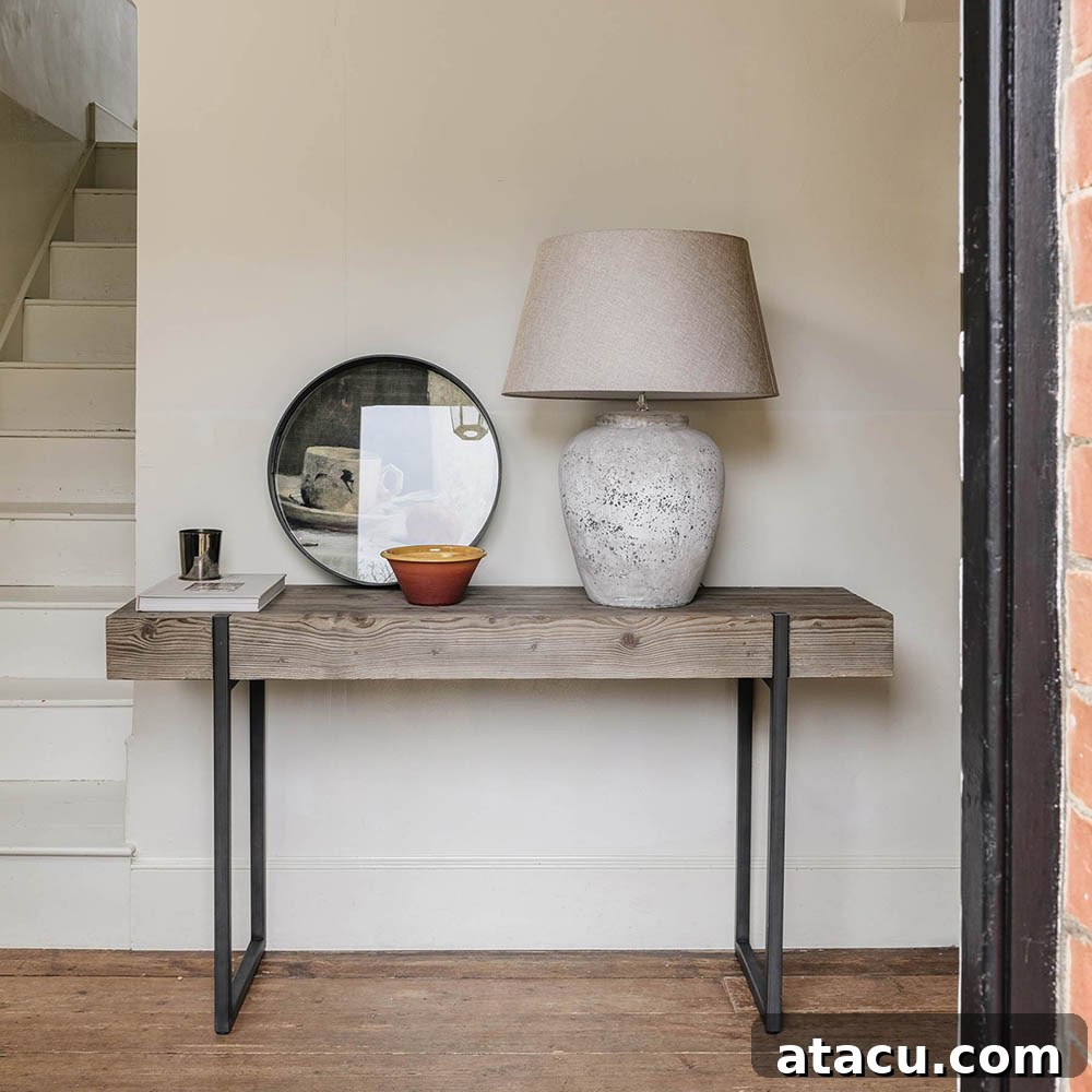 Transform Your Hallways: Inspiring Lighting Ideas for a Radiant Home 3 Hallway lighting ideas featuring a chic table lamp on a stylish console table, creating a warm and welcoming ambiance.
