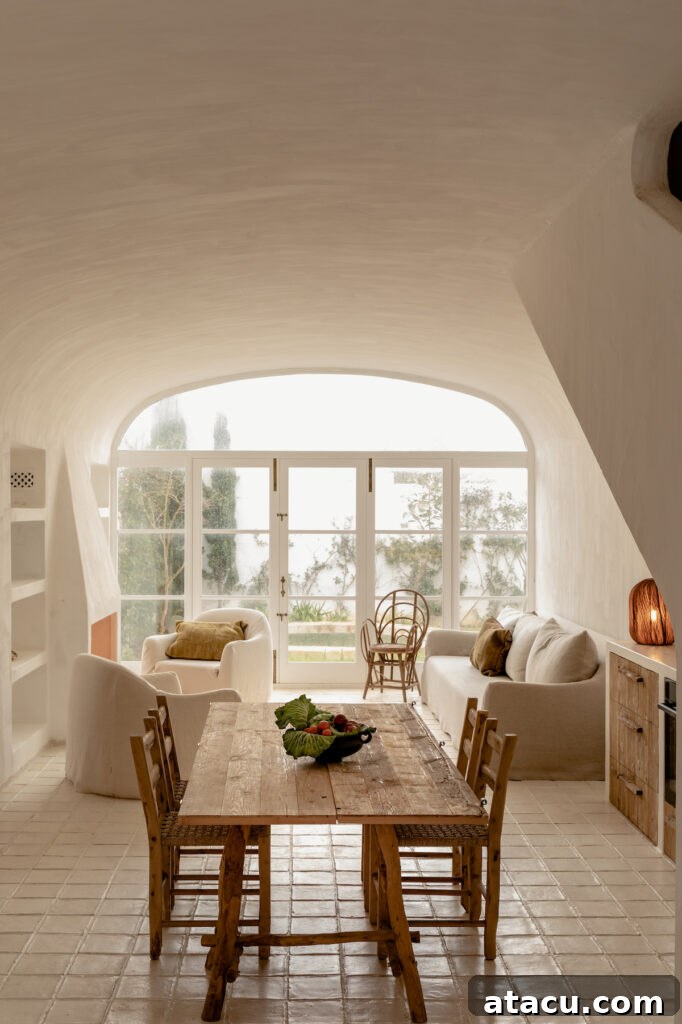 A contemporary fisherman's cottage in Menorca, showcasing its exterior charm.
