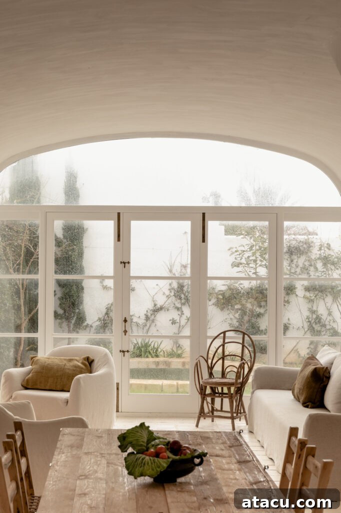 A contemporary fisherman's cottage in Menorca, highlighting its architectural details.